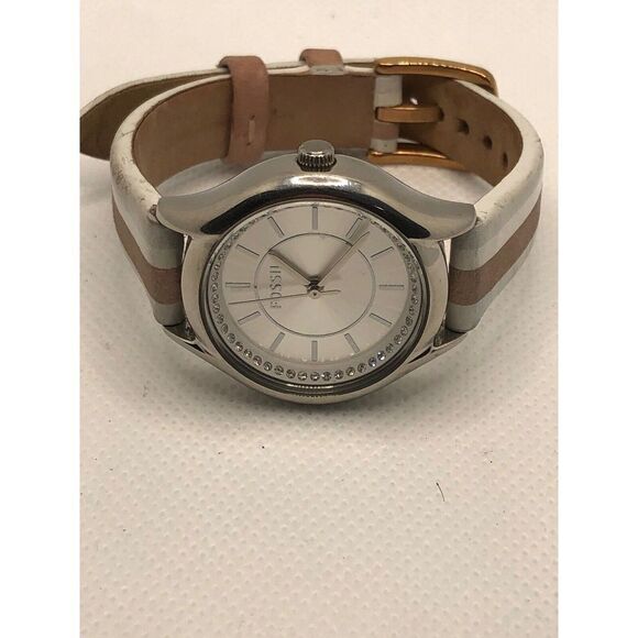 Fossil BQ1590IE Women's Leather Analog Silver Dial Quartz Genuine Watch HO340 - Picture 5 of 9